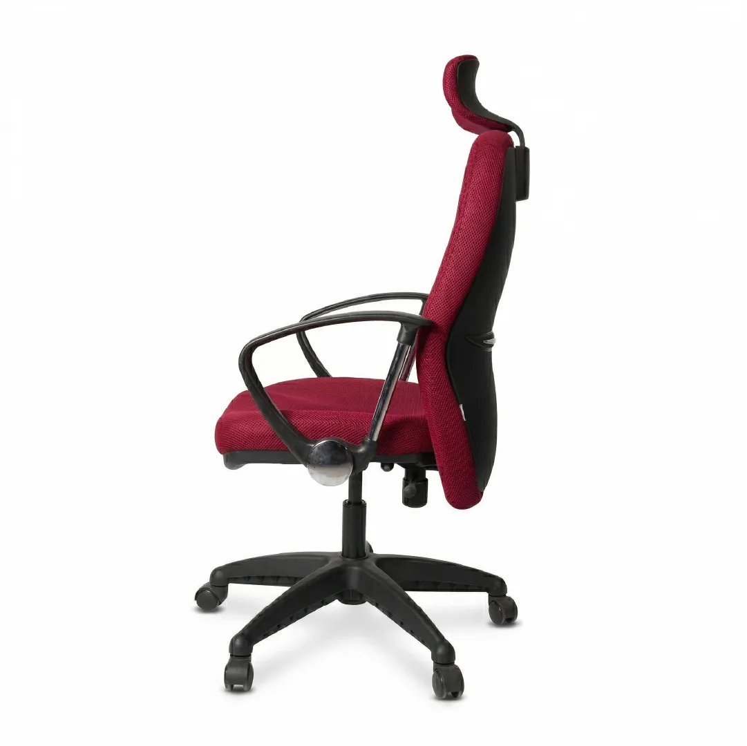 Red Ergonomic Office Chair with Adjustable Headrest Saudi Arabia 4