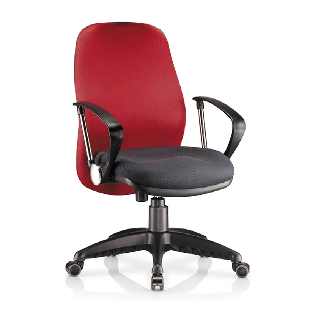 Curved-Back Ergonomic Office Chair in Red - 300 kg Saudi Arabia 3