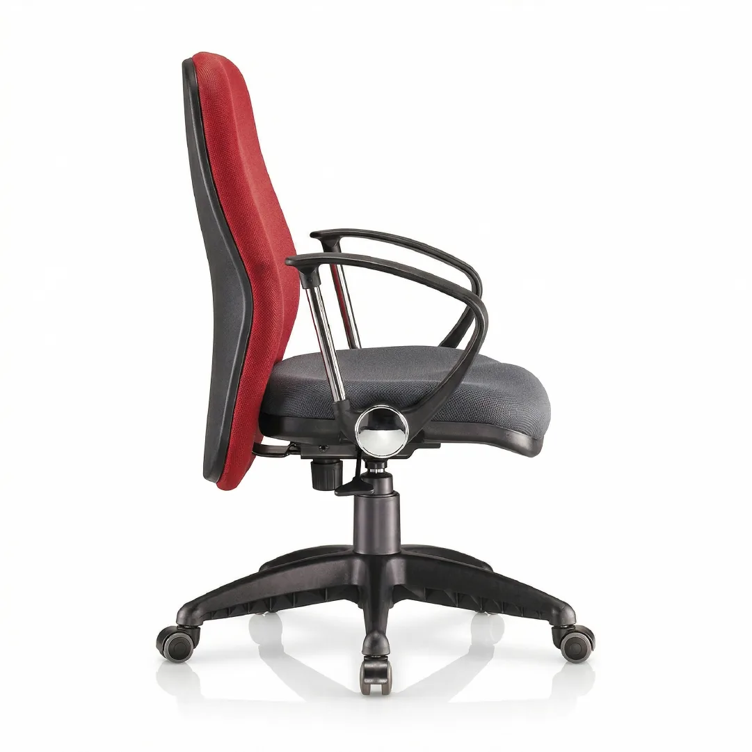 Curved-Back Ergonomic Office Chair in Red - 300 kg Saudi Arabia 4