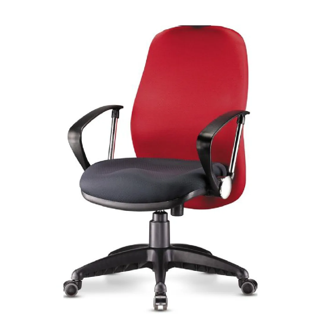 Curved-Back Ergonomic Office Chair in Red - 300 kg Saudi Arabia 5