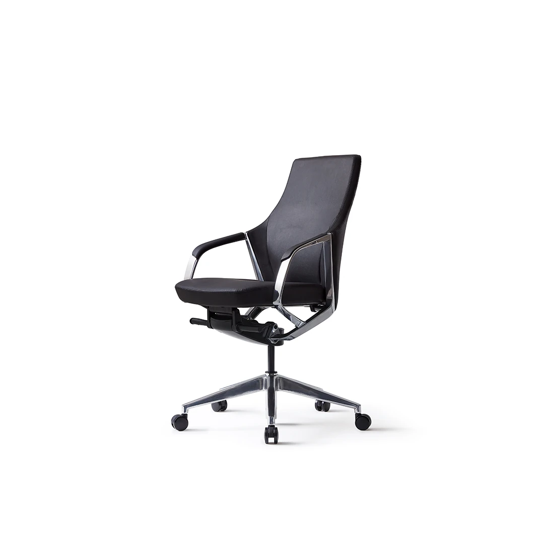 Honor B10 Mid-Back Leather Executive Chair - Black Saudi Arabia 3