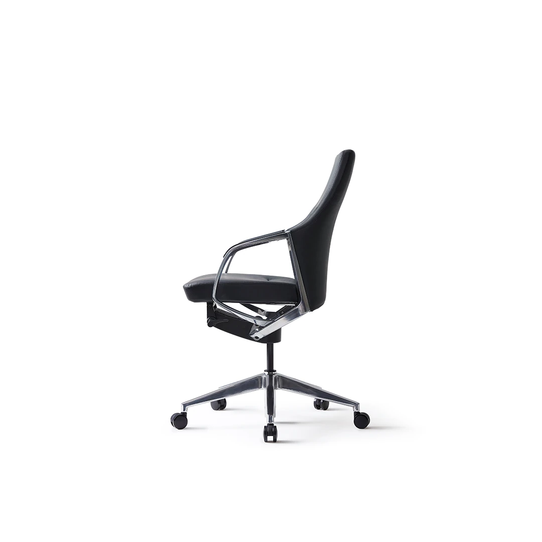 Honor B10 Mid-Back Leather Executive Chair - Black Saudi Arabia 4