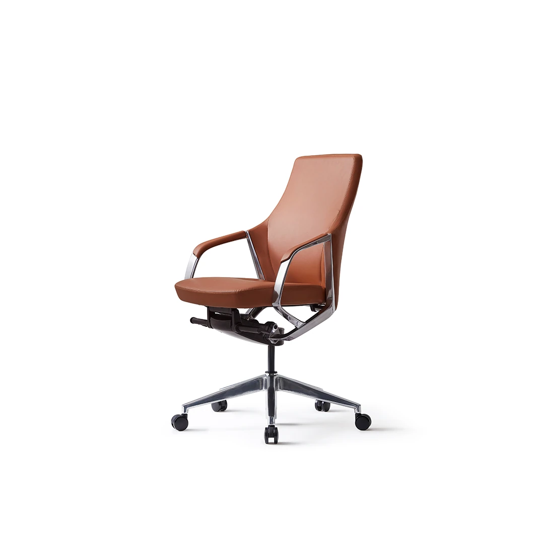 Honor B10 Mid-Back Leather Executive Chair - Brown Saudi Arabia 3