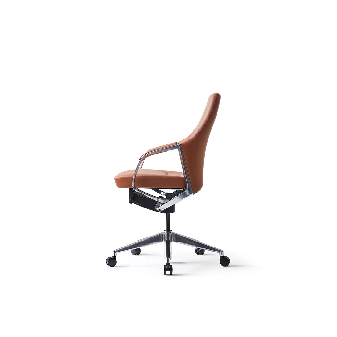 Honor B10 Mid-Back Leather Executive Chair - Brown Saudi Arabia 4