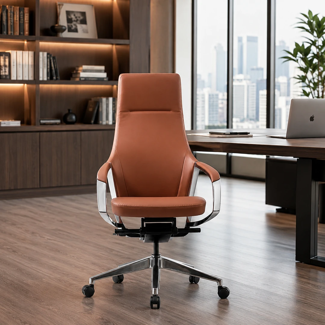 Honor B10 High-Back Leather Executive Chair - Brown Saudi Arabia 2