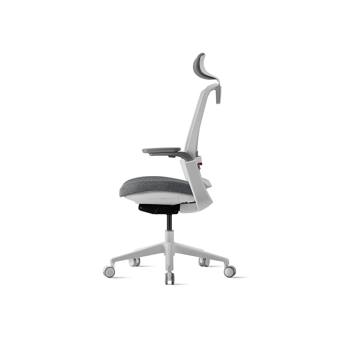 M1G110 High-Back Mesh Office Chair - White Frame / Grey Saudi Arabia 4