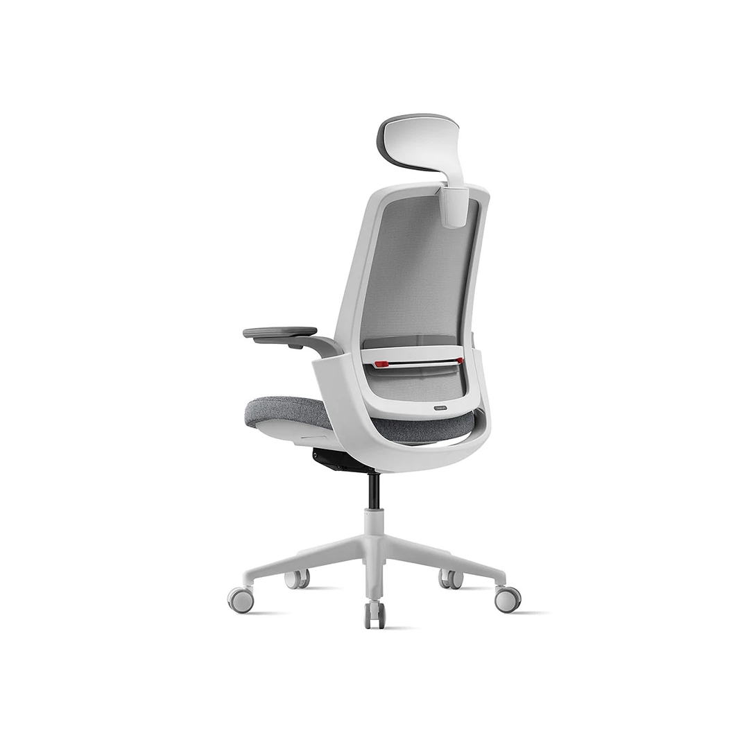 M1G110 High-Back Mesh Office Chair - White Frame / Grey Saudi Arabia 5