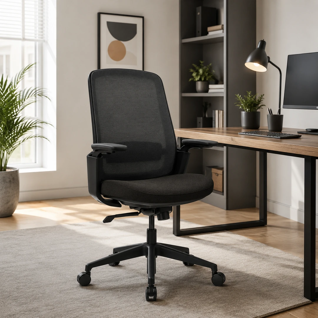 M1G110 Mid-Back Mesh Office Chair - Black Saudi Arabia 2