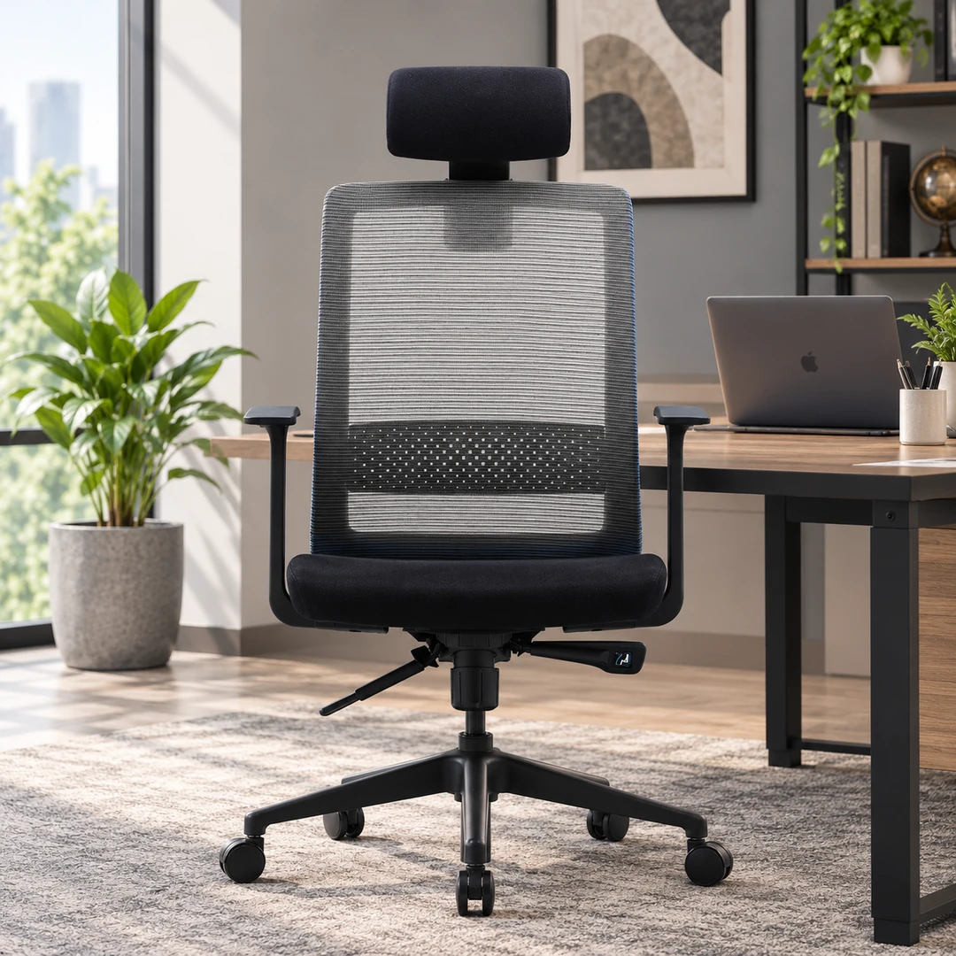 S-30 Economic High-Back Mesh Office Chair - Black Saudi Arabia 2