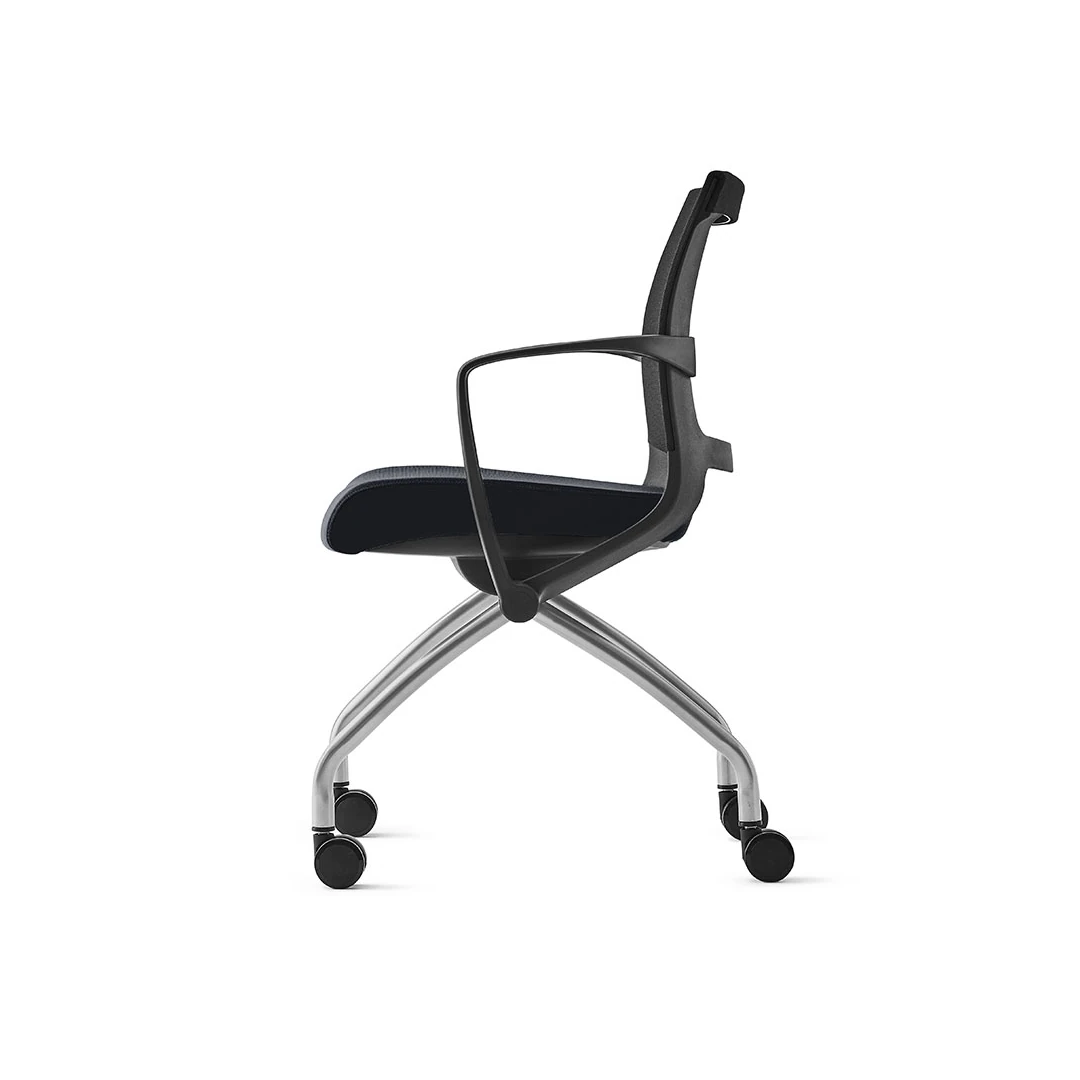 Folding Low-Back Mesh Training Chair - Black Frame / Black Saudi Arabia 4