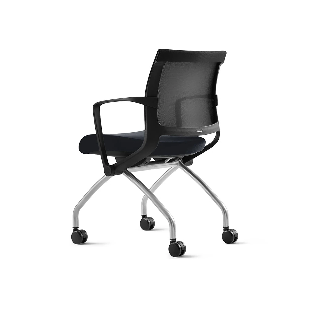 Folding Low-Back Mesh Training Chair - Black Frame / Black Saudi Arabia 5