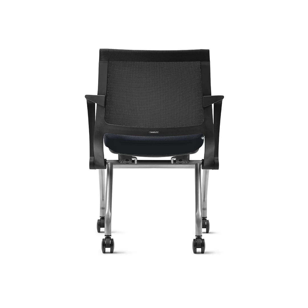 Folding Low-Back Mesh Training Chair - Black Frame / Black Saudi Arabia 6