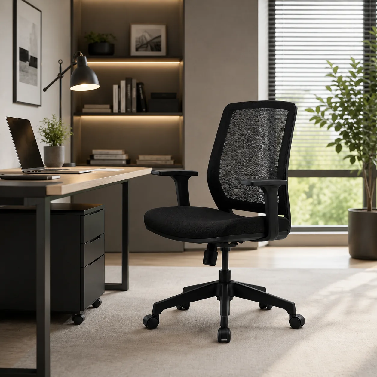 COBI Mid-Back Mesh Chair with Height-Adjustable Arms Saudi Arabia 2