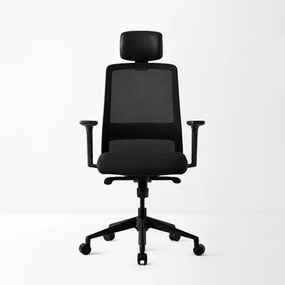 D40 High-Back Mesh Chair with Headrest - Black Saudi Arabia