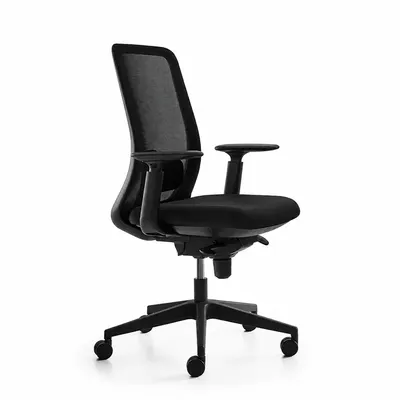 ICON Mid-Back Mesh Office Chair - Black Nylon Base Saudi Arabia