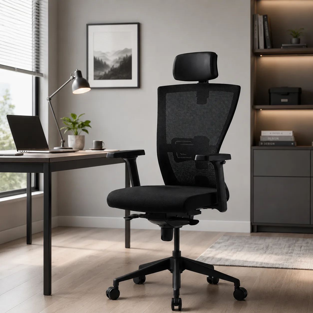 Nuclear High-Back Mesh Chair with Adjustable Headrest Saudi Arabia 2