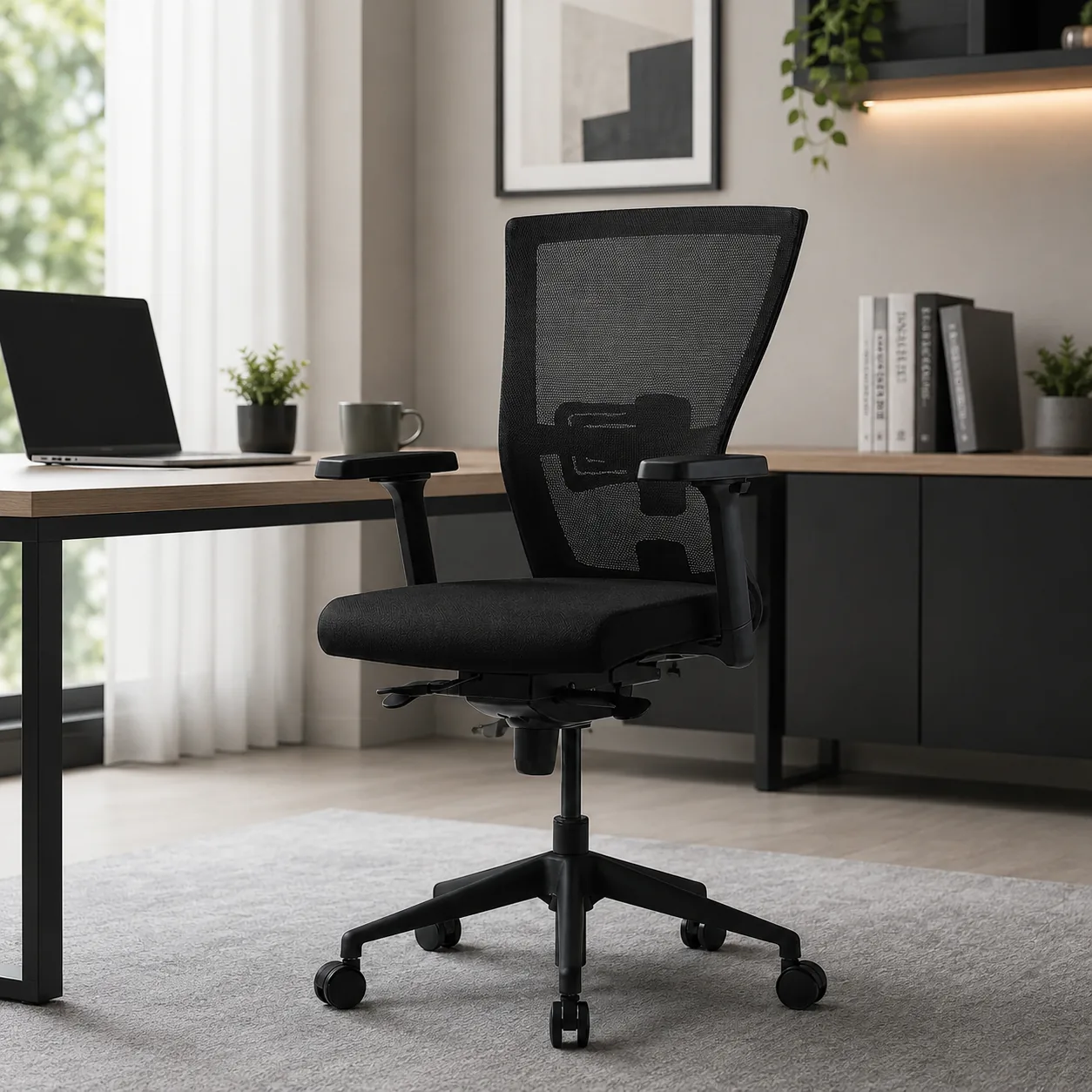 Nuclear Mid-Back Mesh Chair with Adjustable Lumbar Saudi Arabia 2