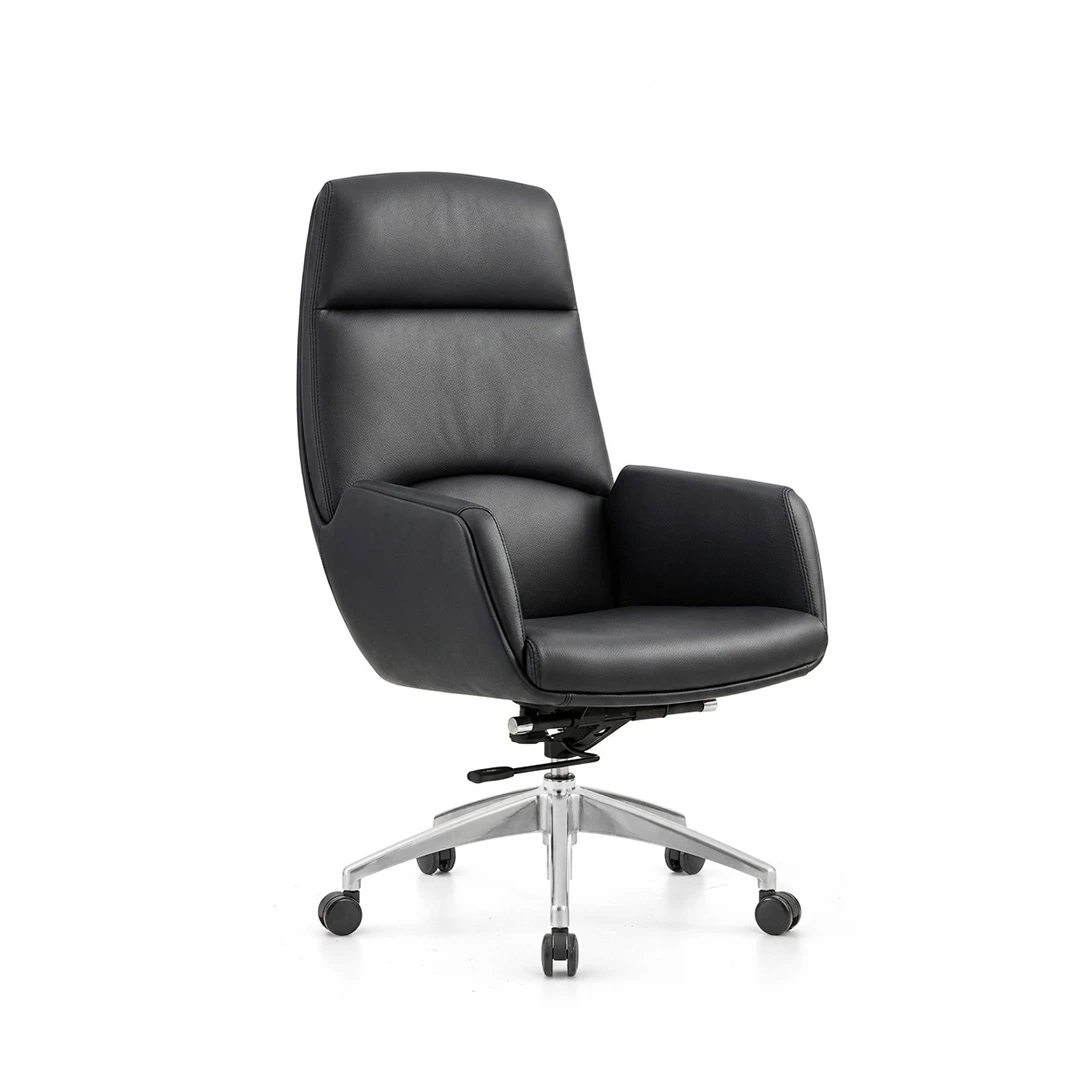 Black Leather Executive Chair with 3-Speed Chassis Saudi Arabia