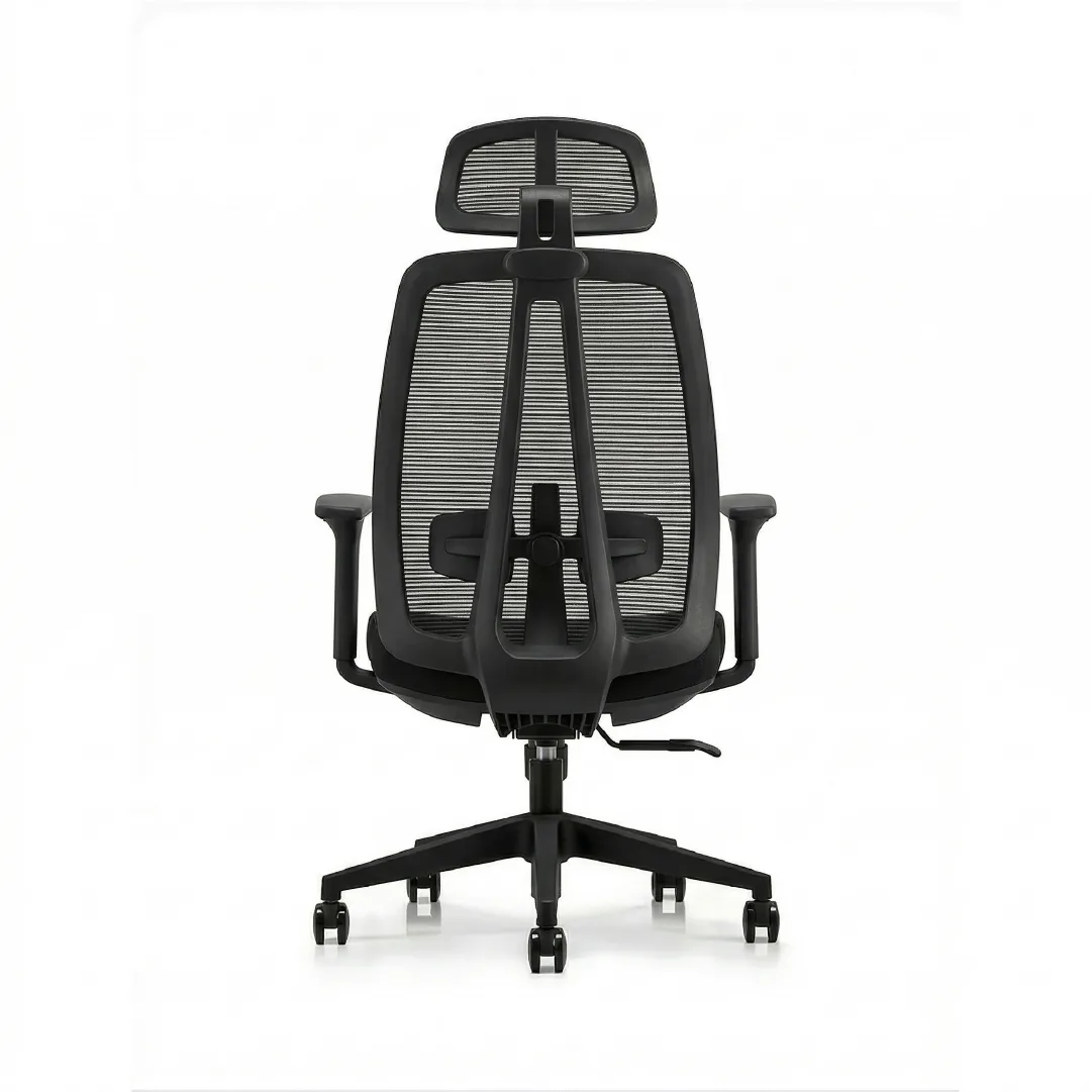 Elite Mesh Task Chair with Headrest - Black, Tilt & Lumbar Saudi Arabia 3