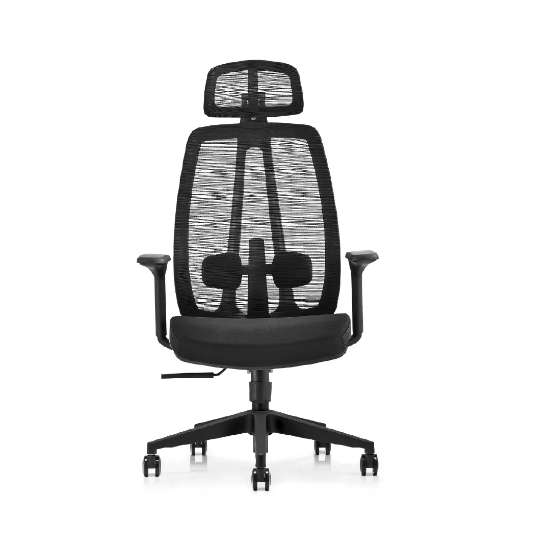 Elite Mesh Task Chair with Headrest - Black, Tilt & Lumbar Saudi Arabia 5
