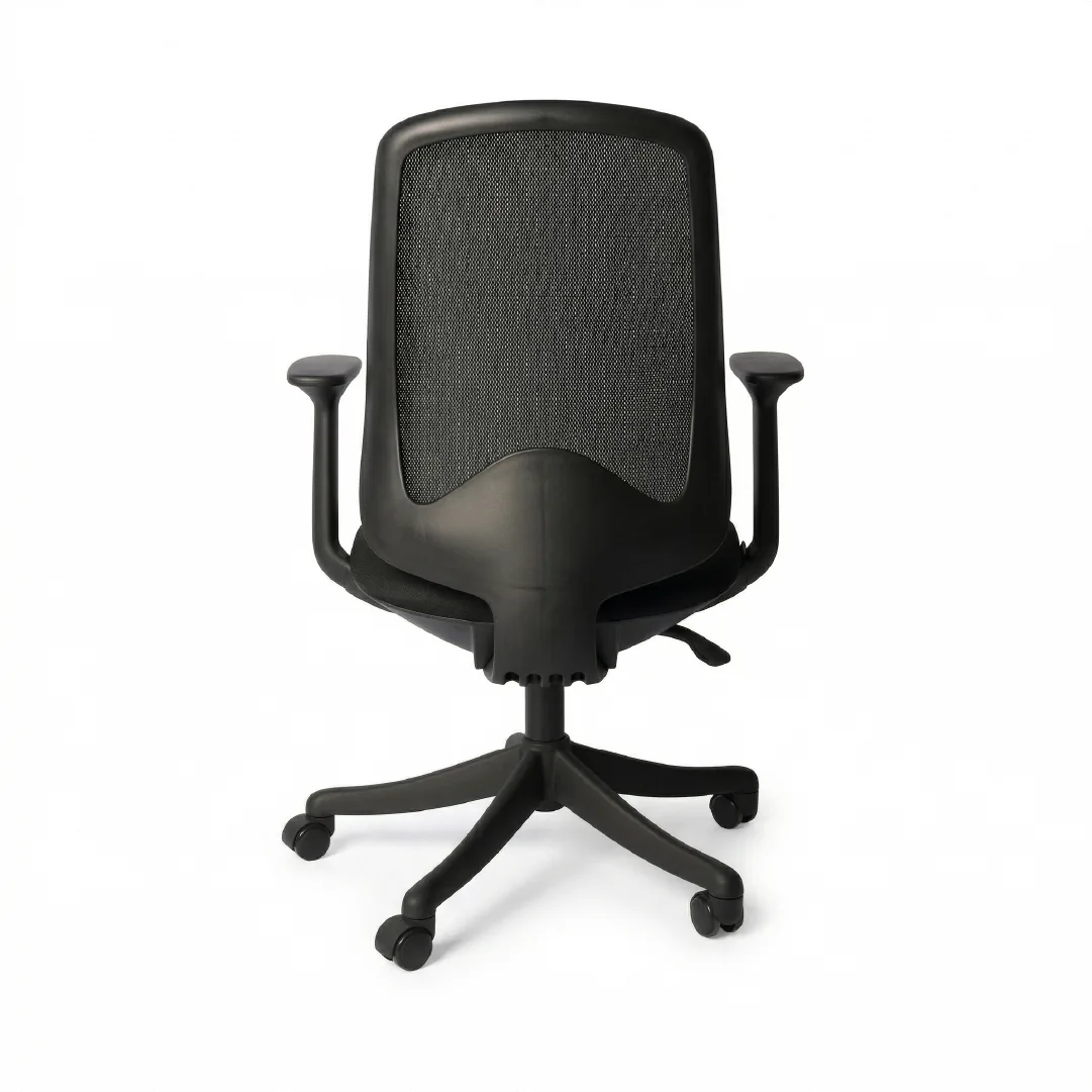 Mesh Task Chair with Fixed Arms & 330 PP Tripod Base - Black Saudi Arabia 3