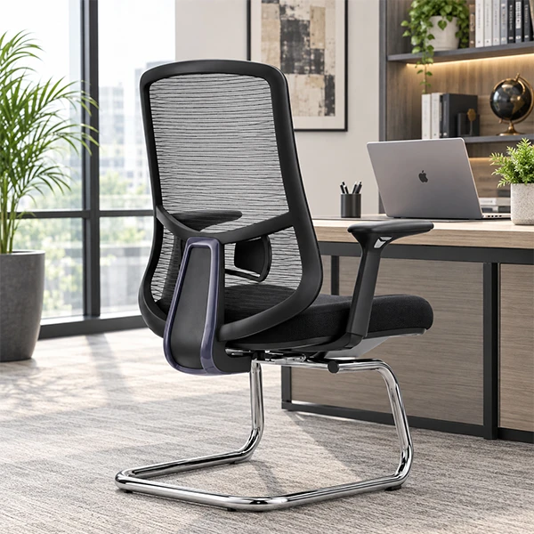 Gloory E830vb Mesh Visitor Office Chair Black 2 Saudi Arabia