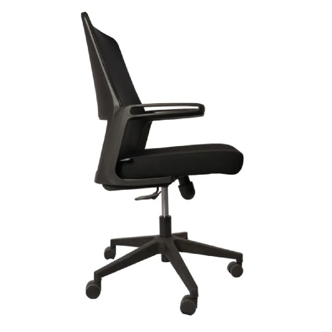 Mesh Task Chair with Fixed Armrests - Black Saudi Arabia 4