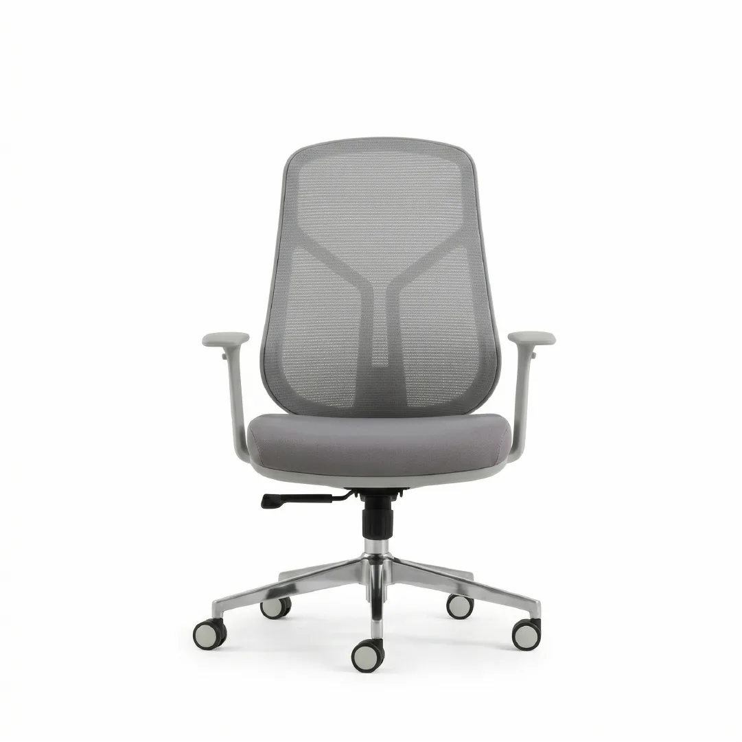 Grey Mesh Task Chair with One-Piece Shaped Sponge Seat Saudi Arabia