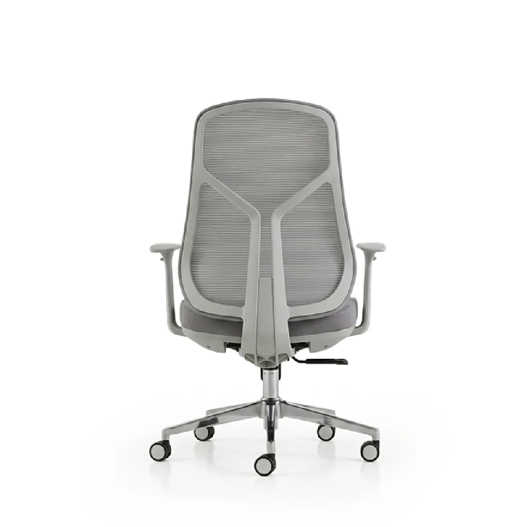 Grey Mesh Task Chair with One-Piece Shaped Sponge Seat Saudi Arabia 5