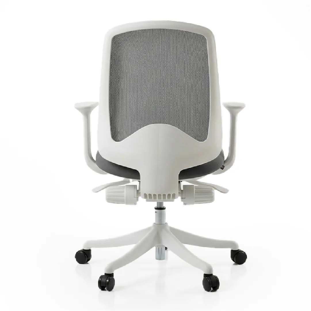 White Mesh Task Chair with Nylon Mesh Back & PP Tripod Base Saudi Arabia 7