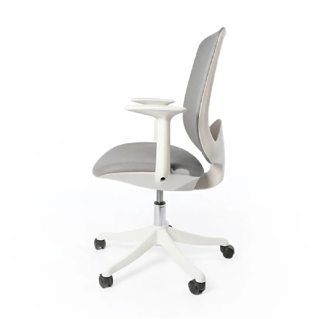 White Mesh Task Chair with Nylon Mesh Back & PP Tripod Base Saudi Arabia 8