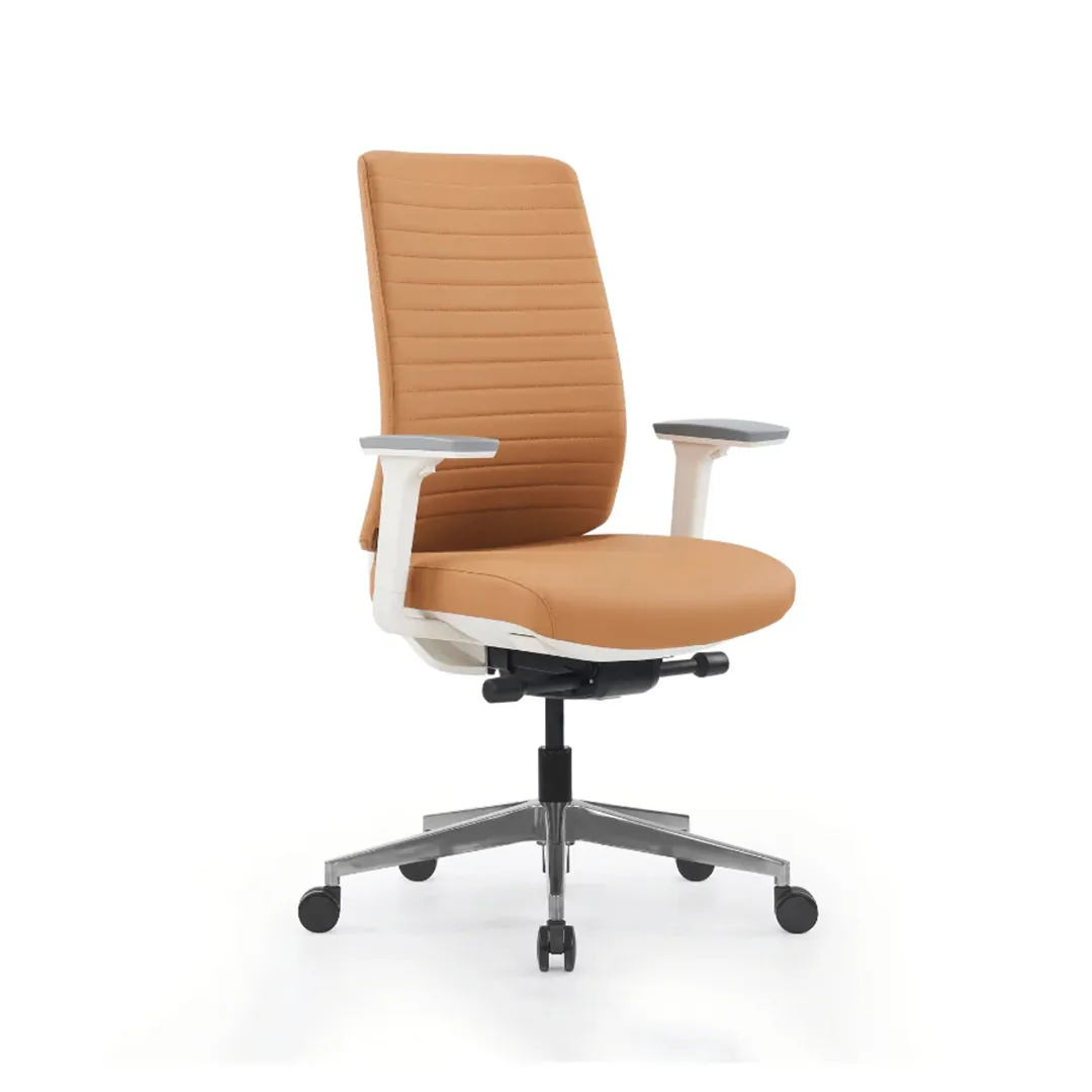 Camel PU Leather Executive Chair - Aluminium Base & Headrest Saudi Arabia